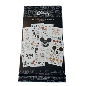 244 Disney Happy Planner Stickers Sheets Mickey Minnie Mouse NEW